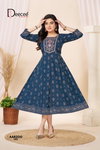 Aarzoo By Deecee Godwal Foil Printed Flared Anarkali Kurtis Exporters In India
